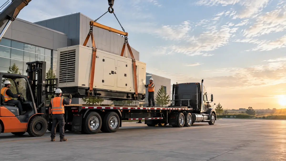 Commercial generator loading and nationwide logistics